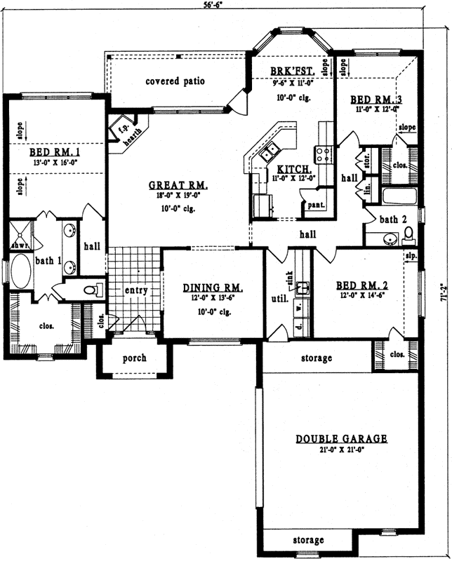 Main Floor Plan: 75-427