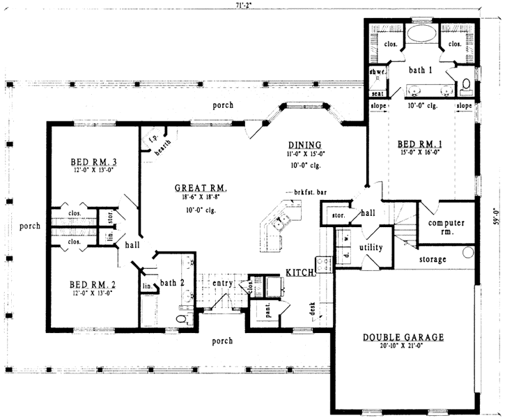 Main Floor Plan: 75-428