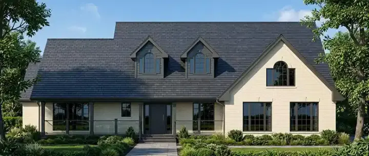 Country house plans 75-432 - front exterior, 2,084 sq ft, 4 bed, 2 bath house plans | Monster House Plans
