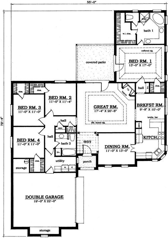 Main Floor Plan: 75-433