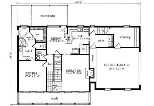 Main Floor Plan: 75-437