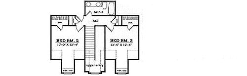 Upper/Second Floor Plan: 75-442