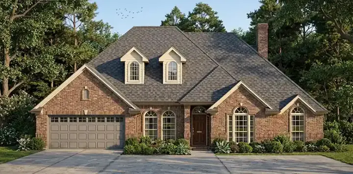 Traditional house plans 75-446 - front exterior, 2,169 sq ft, 3 bed, 2 bath house plans | Monster House Plans