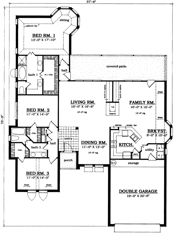 Main Floor Plan: 75-447
