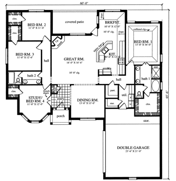 Main Floor Plan: 75-454