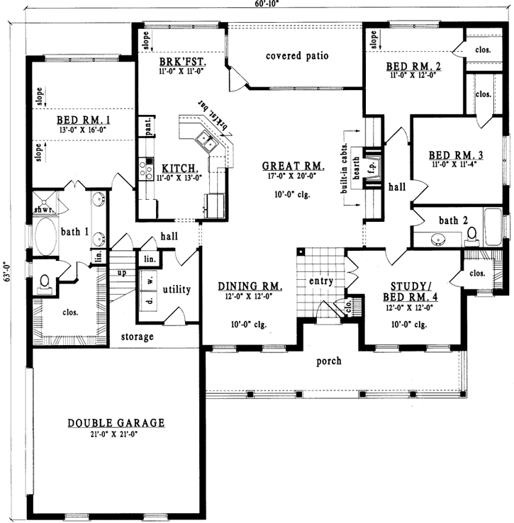 Main Floor Plan: 75-457