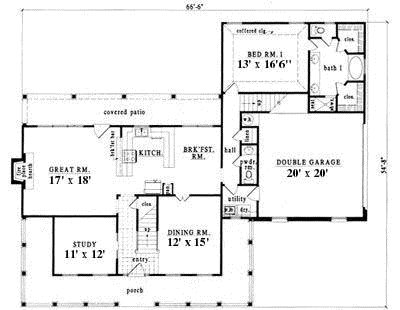 Main Floor Plan: 75-458