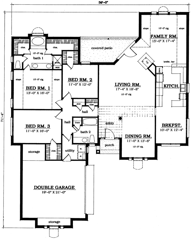 Main Floor Plan: 75-461