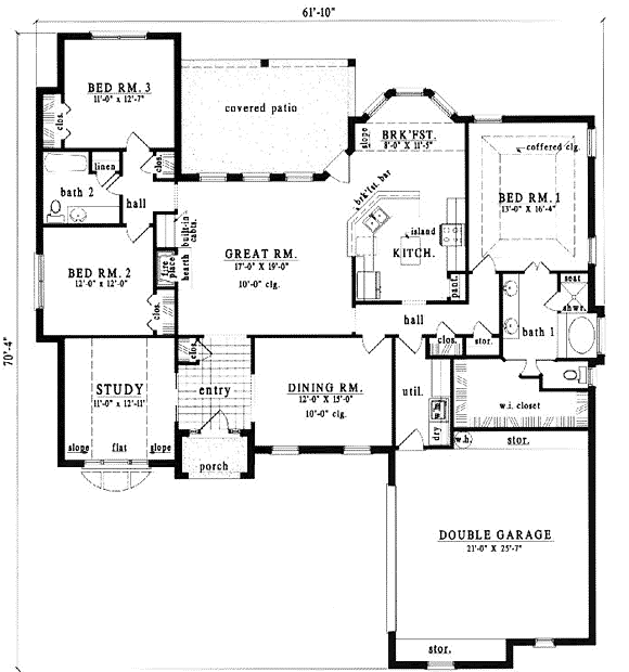Main Floor Plan: 75-464