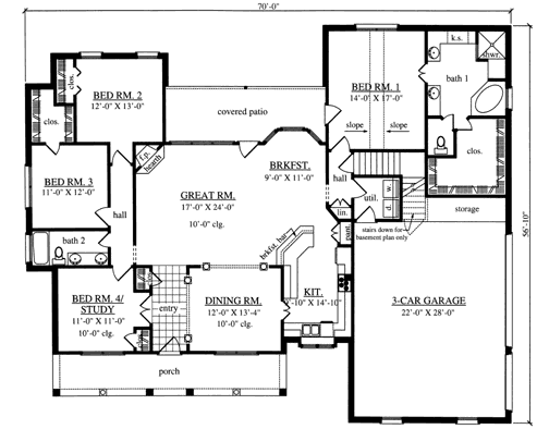 Main Floor Plan: 75-466