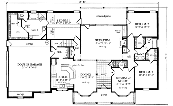 Main Floor Plan: 75-467