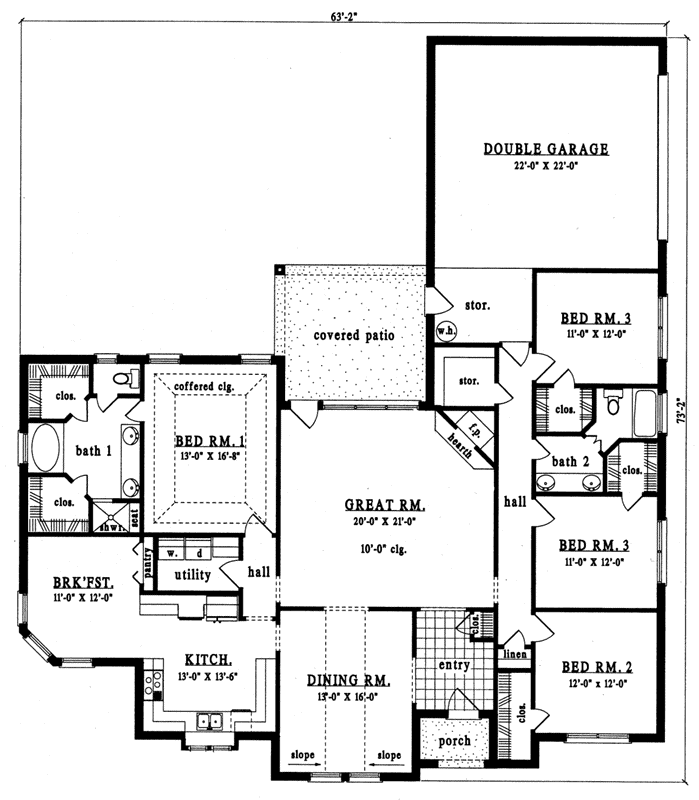 Main Floor Plan: 75-470