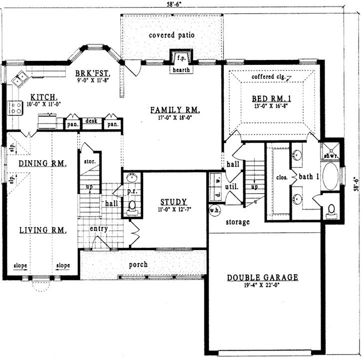 Main Floor Plan: 75-474