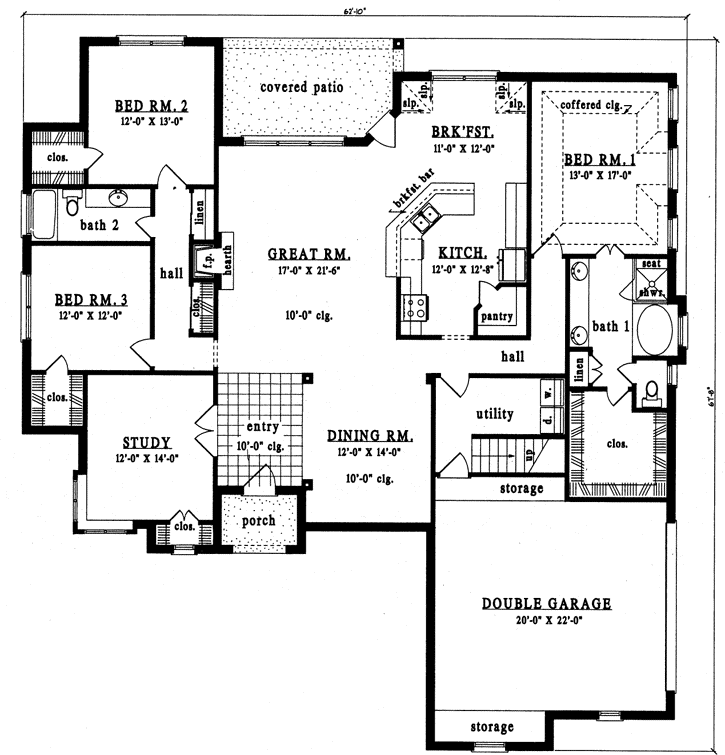 Main Floor Plan: 75-475