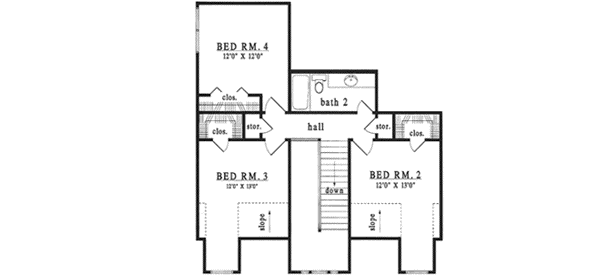 Upper/Second Floor Plan: 75-476