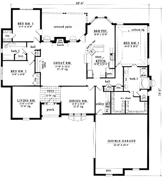 Main Floor Plan: 75-480