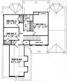 Upper/Second Floor Plan: 75-481