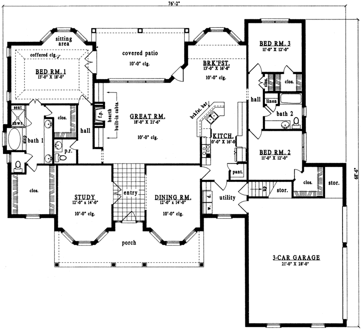 Main Floor Plan: 75-484