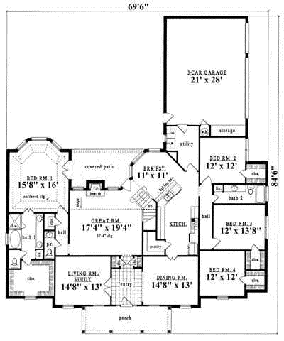 Main Floor Plan: 75-486