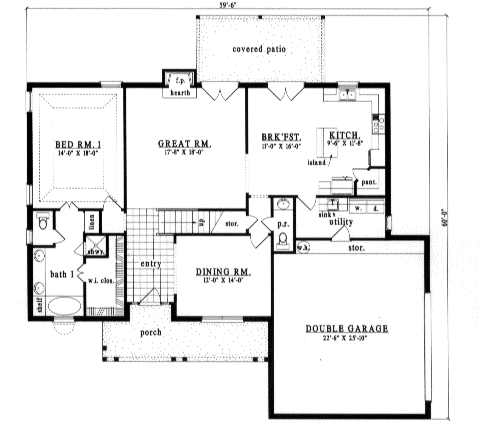 Main Floor Plan: 75-487