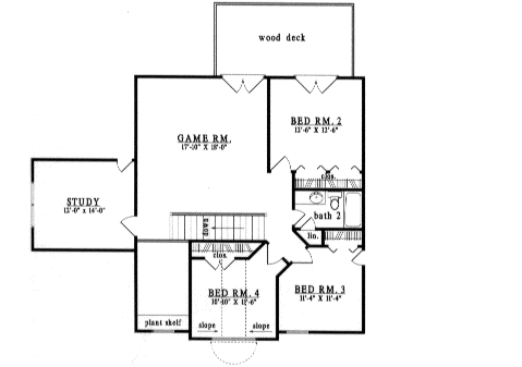 Upper/Second Floor Plan:75-487