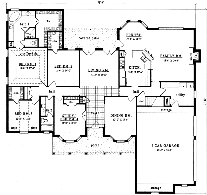 Main Floor Plan: 75-488