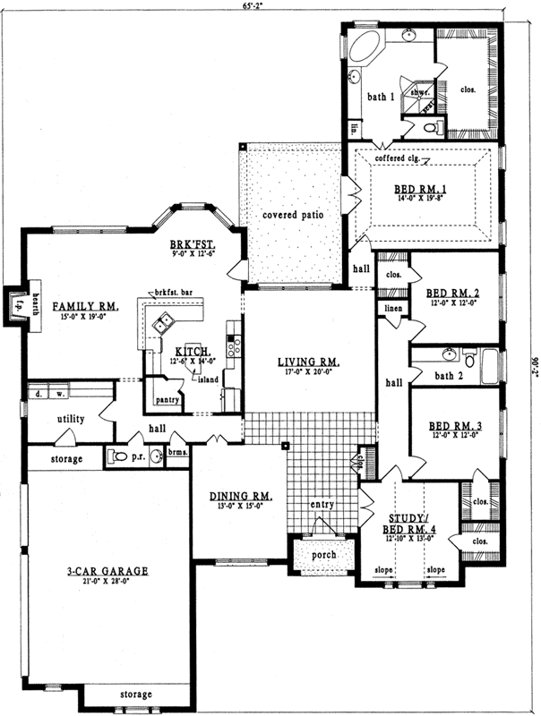 Main Floor Plan: 75-489