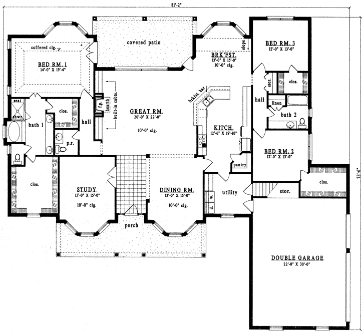 Main Floor Plan: 75-491