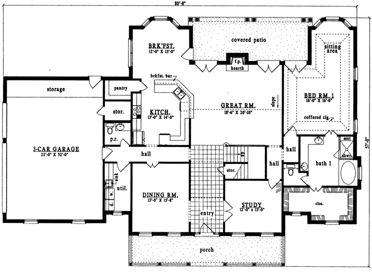 Main Floor Plan: 75-496