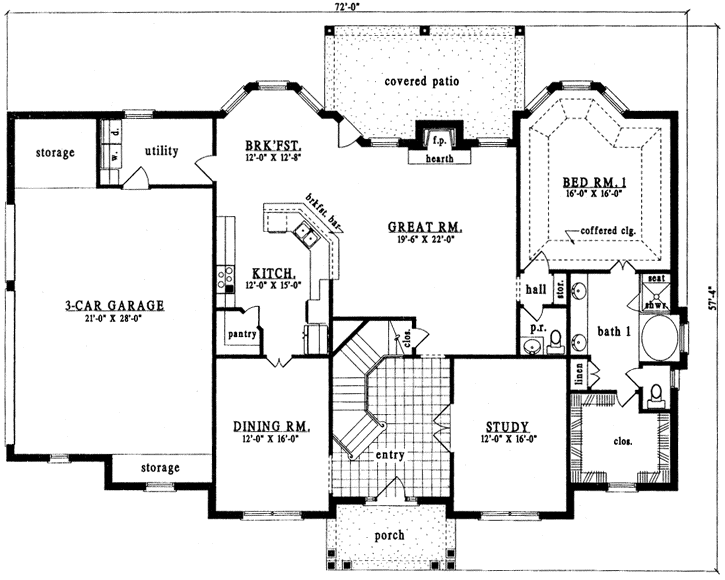 Main Floor Plan: 75-497