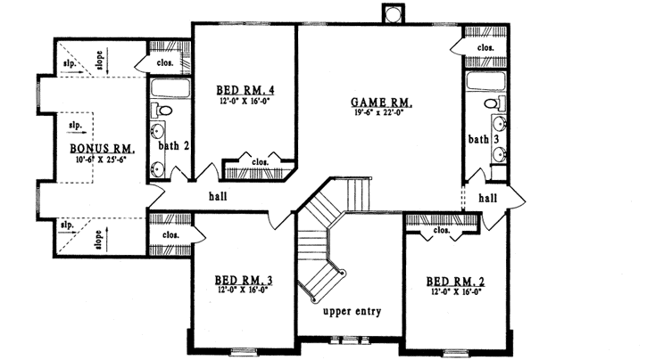 Upper/Second Floor Plan: 75-497