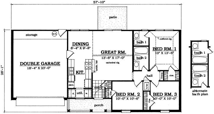 Main Floor Plan: 75-499
