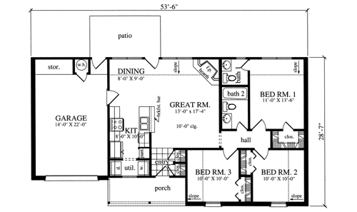 Main Floor Plan: 75-500