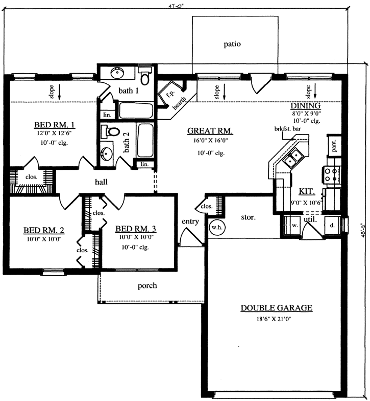 Main Floor Plan: 75-505