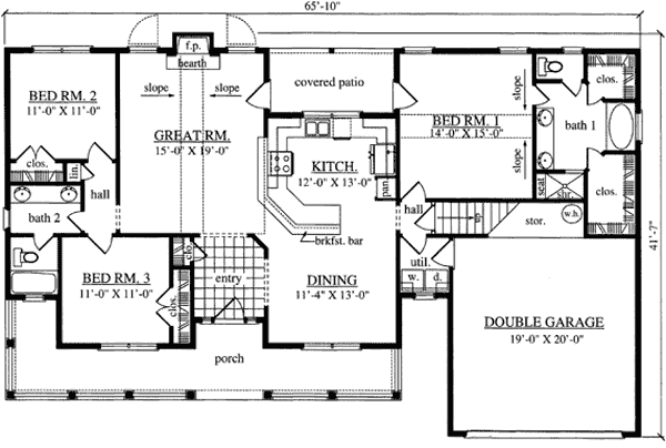 Main Floor Plan: 75-509