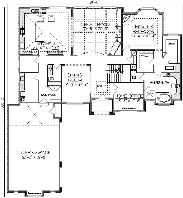 Main Floor Plan: 76-104