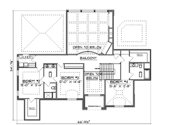 Upper/Second Floor Plan: 76-104
