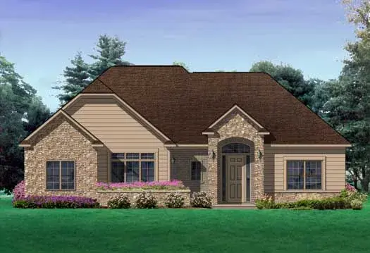 Traditional house plans 76-105 - front exterior, 1,994 sq ft, 3 bed, 2 bath house plans | Monster House Plans