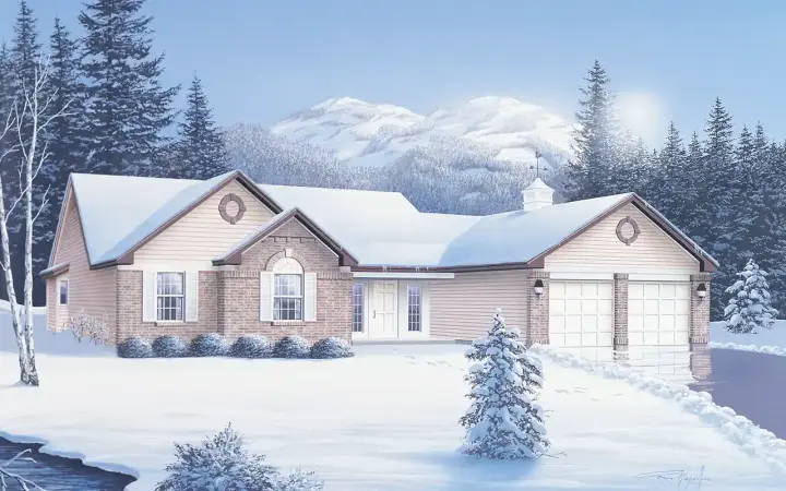 Traditional house plans 77-103 - front exterior, 1,882 sq ft, 3 bed, 2 bath house plans | Monster House Plans
