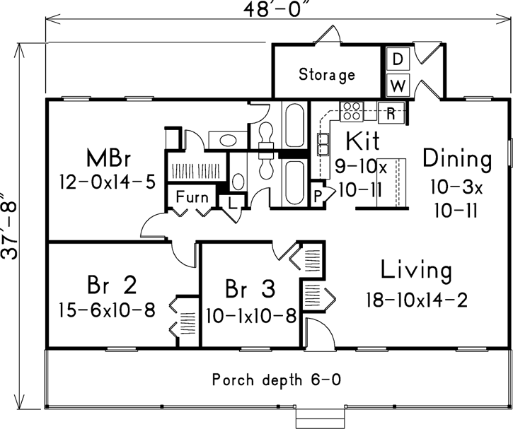 Main Floor Plan: 77-111