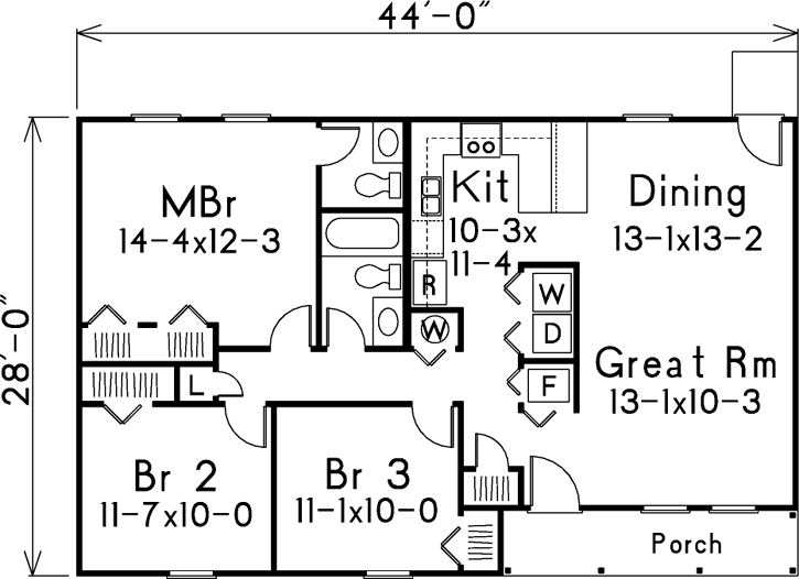 Main Floor Plan: 77-113