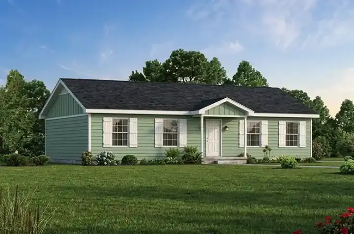 Traditional house plans 77-118 - front exterior, 1,344 sq ft, 3 bed, 2 bath house plans | Monster House Plans