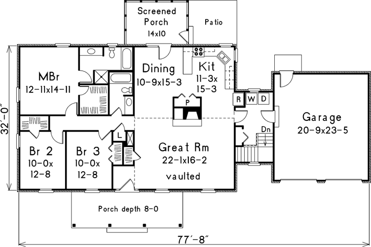 Main Floor Plan: 77-125