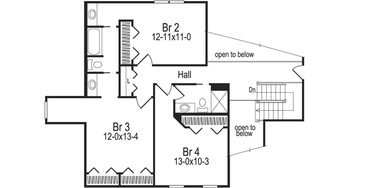 Upper/Second Floor Plan: 77-126