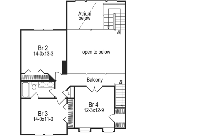Upper/Second Floor Plan: 77-128