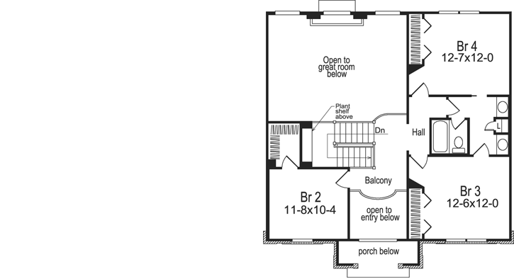 Upper/Second Floor Plan: 77-131