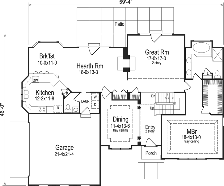 Main Floor Plan: 77-134