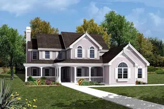 Country house plans 77-136 - front exterior, 2,182 sq ft, 3 bed, 3 bath house plans | Monster House Plans