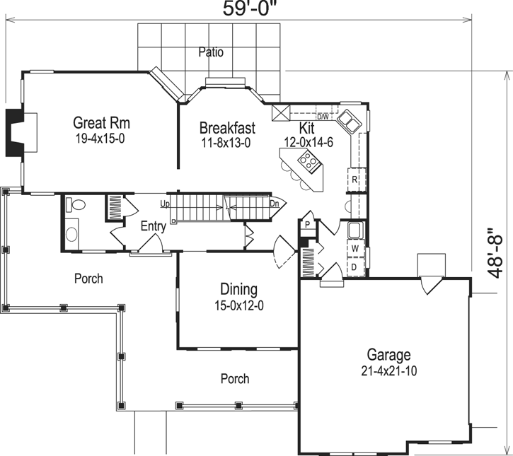 Main Floor Plan: 77-136
