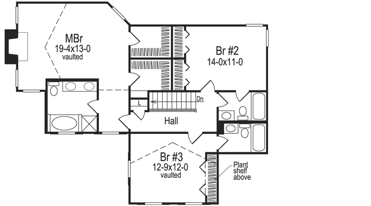 Upper/Second Floor Plan: 77-136
